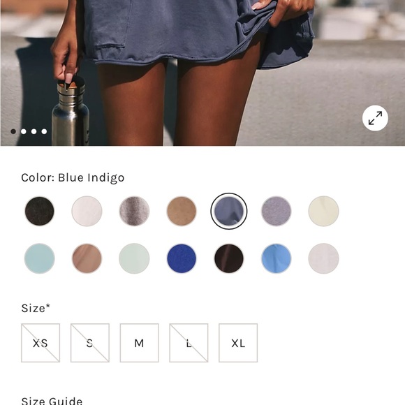 Free People FP Movement Hot Shot Mini Dress Blue Indigo NWOT Small Medium - Picture 11 of 14